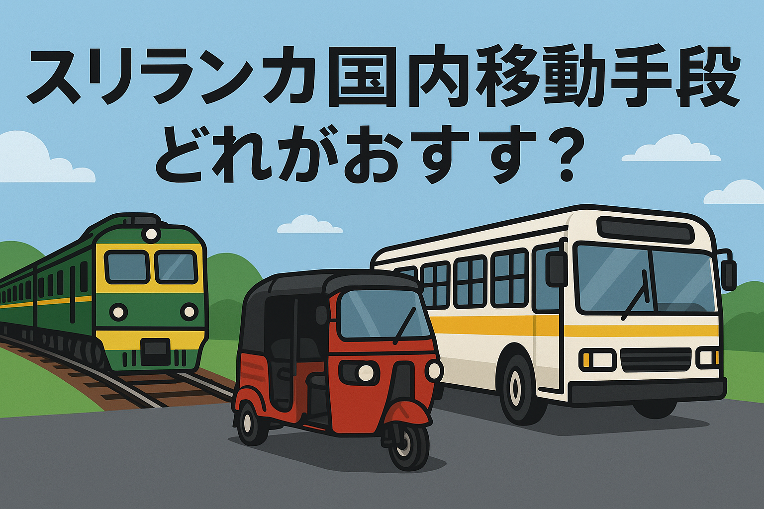 スリランカの移動手段：個人旅行者向けに安全で快適なおすすめの選択肢とは？