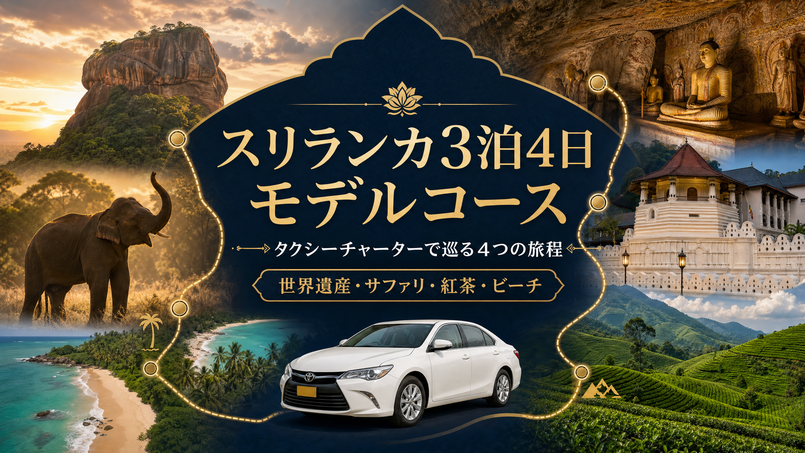 スリランカ3泊4日モデルコースのアイキャッチ画像